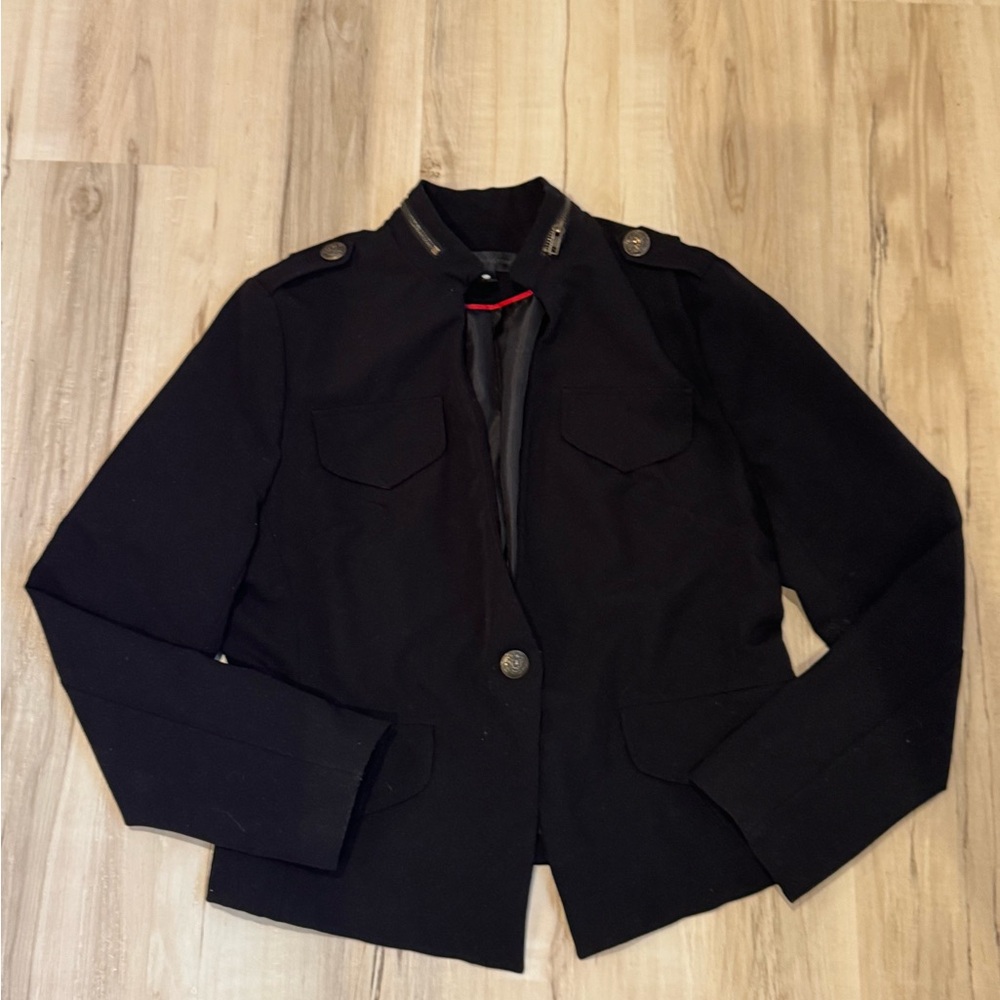 Worthington Black Military Style blazer Jacket